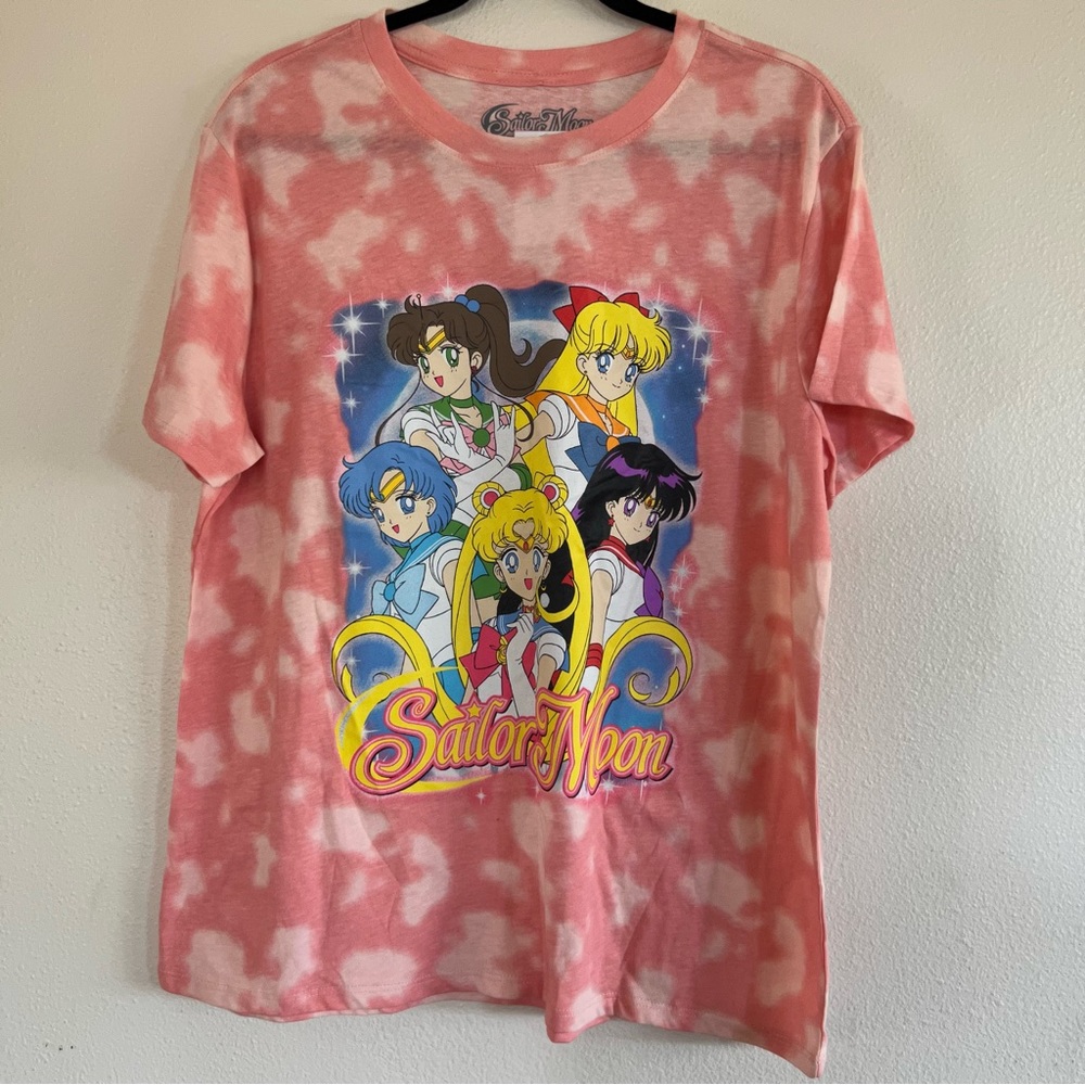 Sailor moon pink tie dye‎ anima shirt